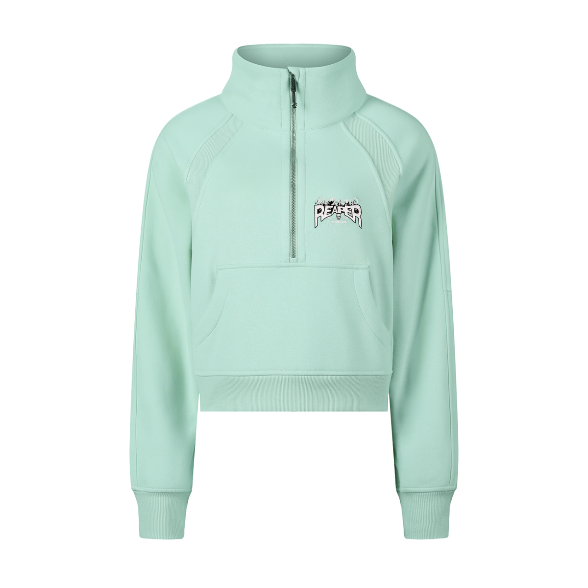 Cropped Half-Zip Sweatshirt