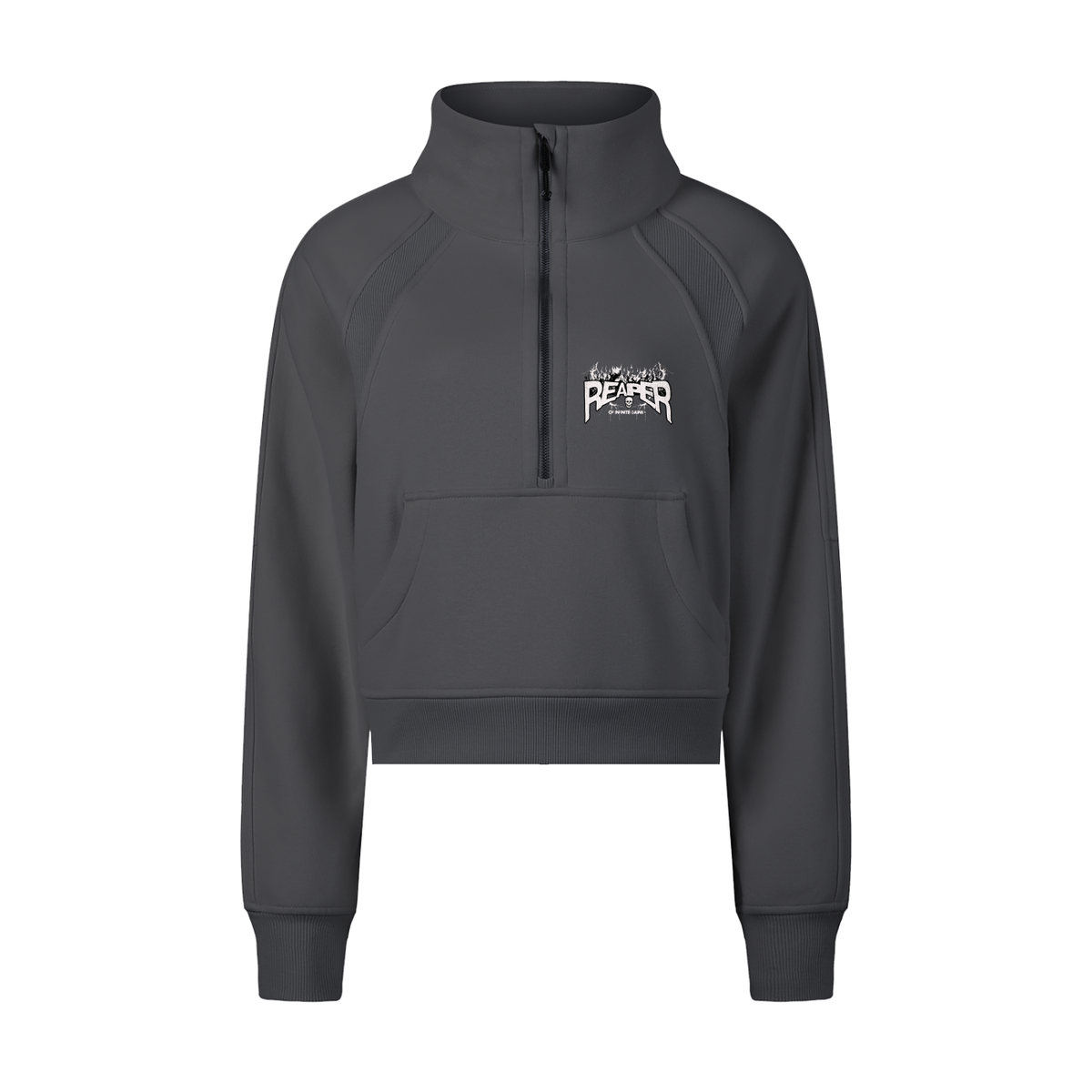 Cropped Half-Zip Sweatshirt