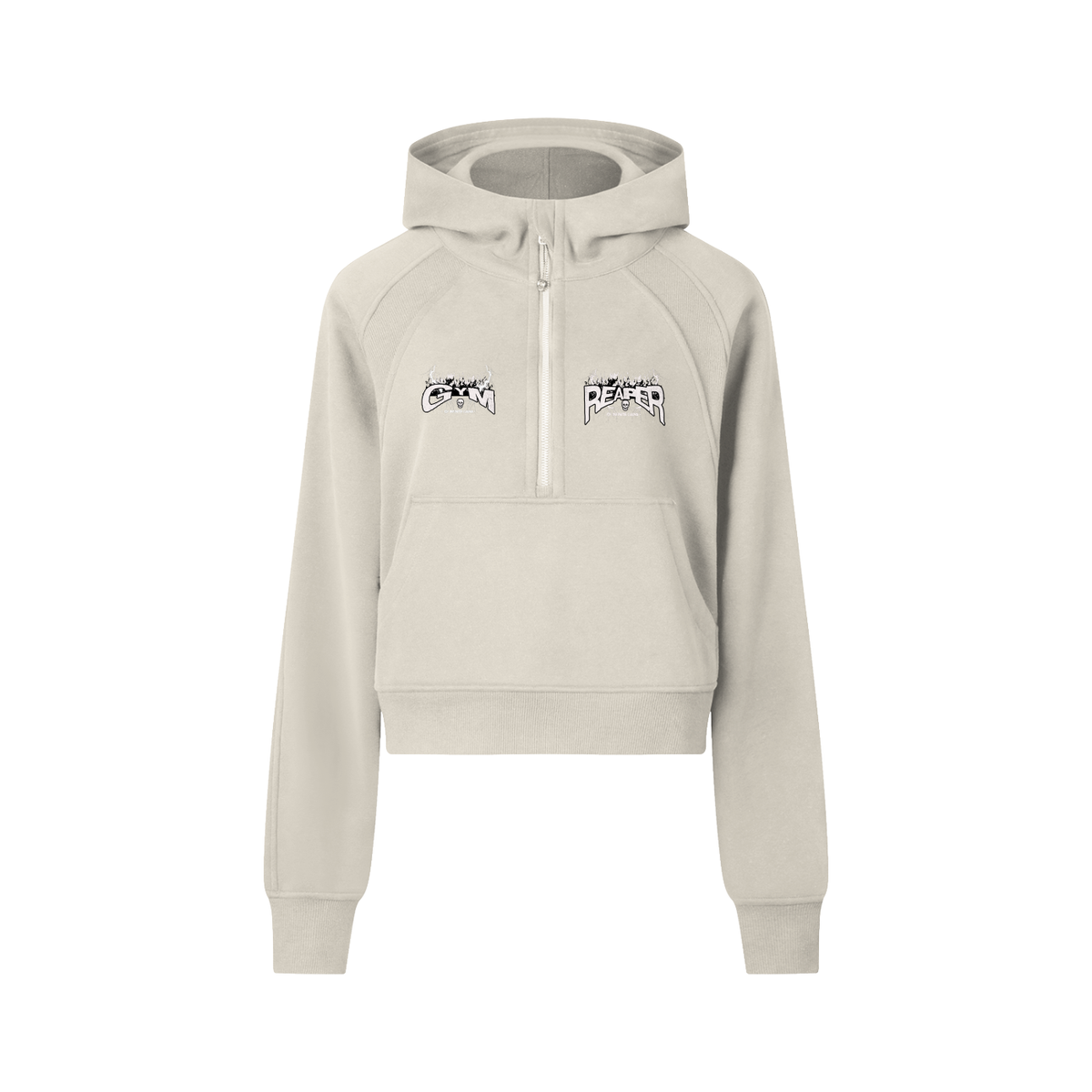 Cropped Half-Zip Hoodie